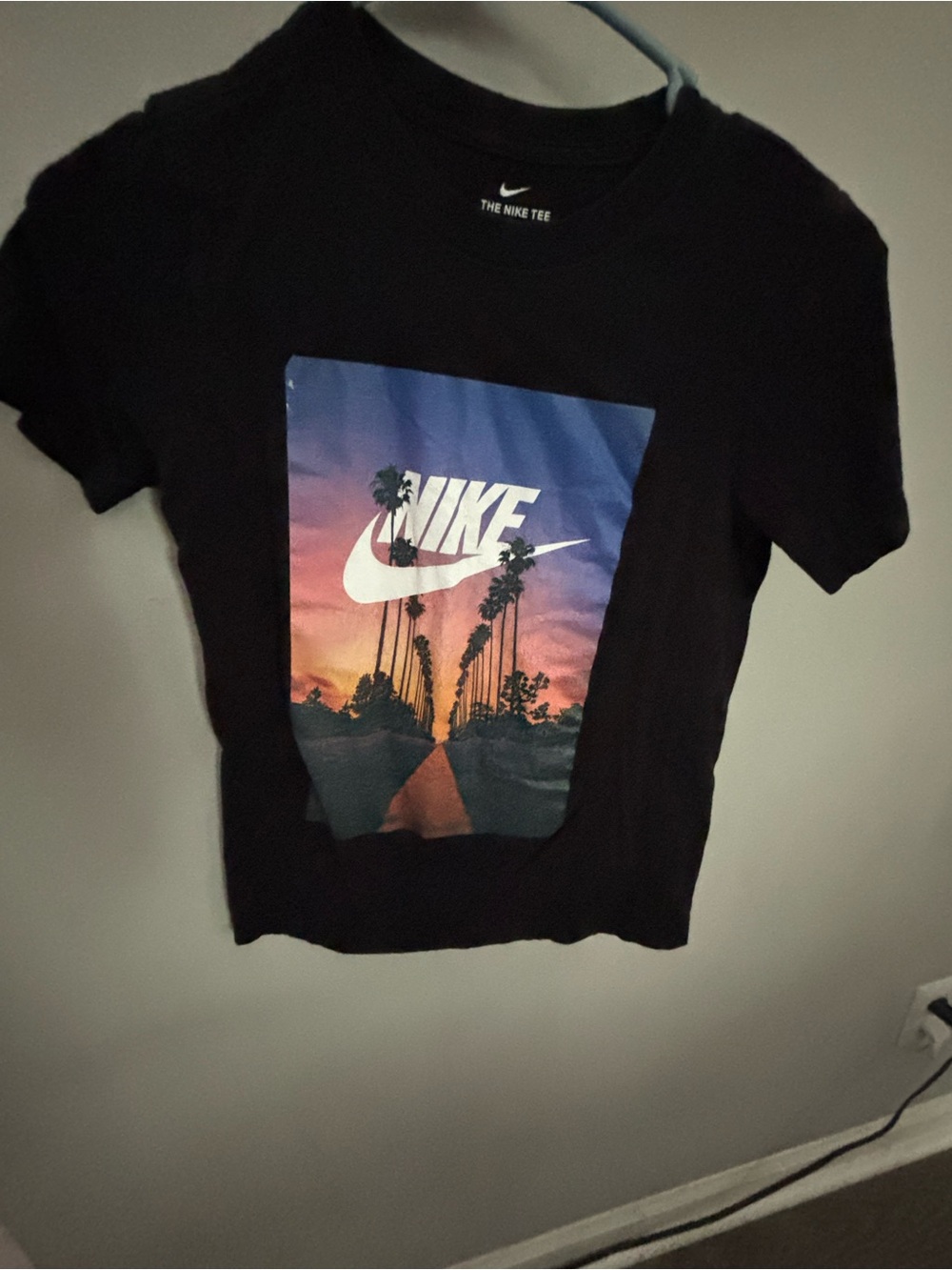 Kids Nike Black Tee with Sunset Palm Graphic ALSO ON De POP